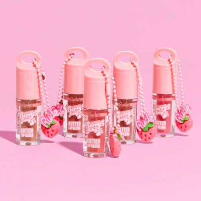 Rude Cosmetics Berry Juicy Butter Lip Gloss Keychain