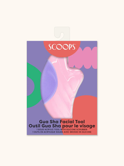 Gua Sha Facial Tool with silicone scrubber