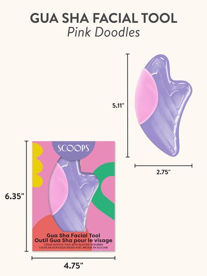 Gua Sha Facial Tool with silicone scrubber