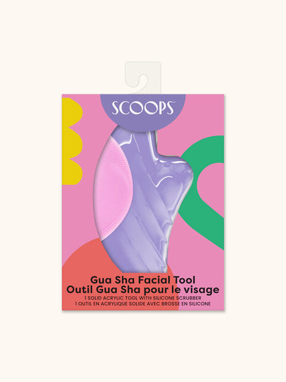 Gua Sha Facial Tool with silicone scrubber