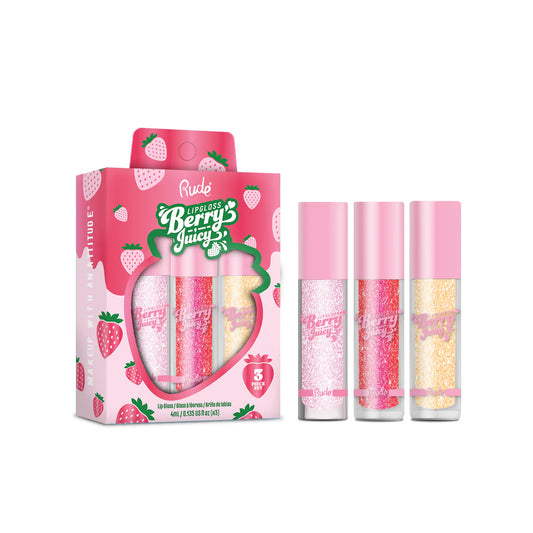 Rude Cosmetics Berry Juicy Lip Gloss Trio Set