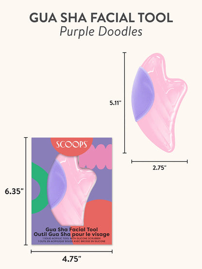 Gua Sha Facial Tool with silicone scrubber