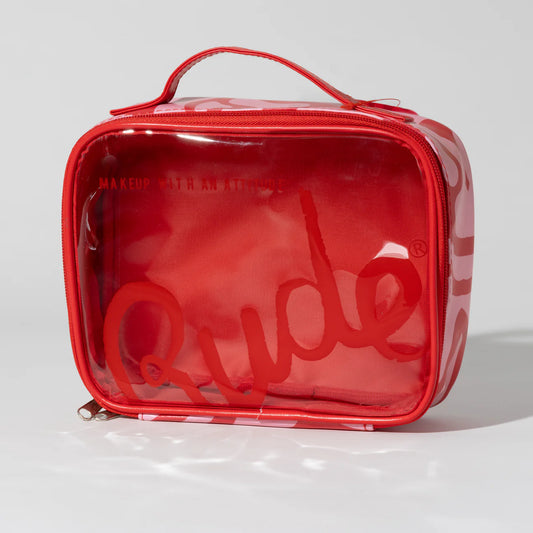 Rude Cosmetics Red Makeup Bag