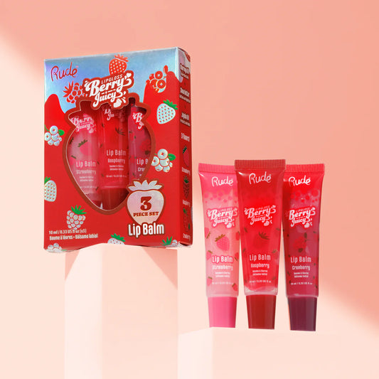 Rude Cosmetics Berry Juicy Lip Balm Trio Set