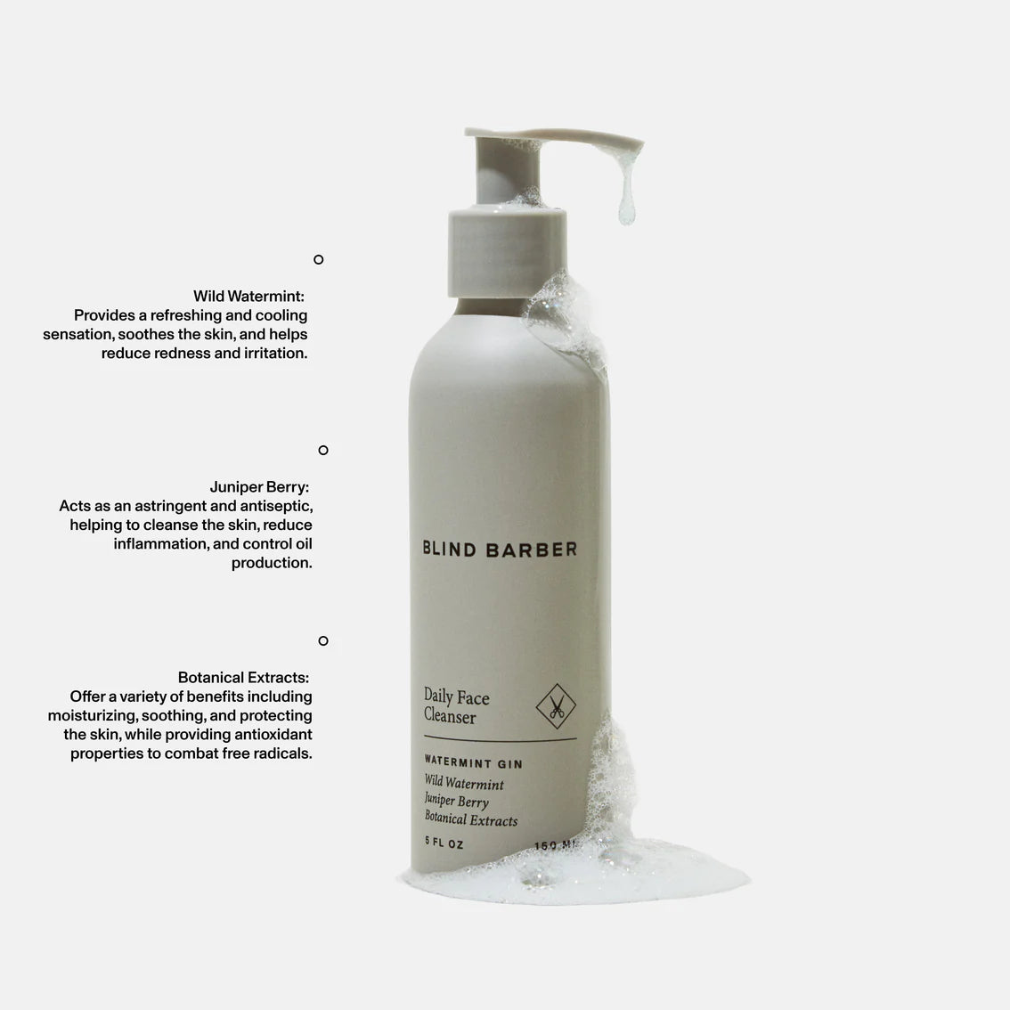 Blind Barber Watermint Gin Daily Face Cleanser