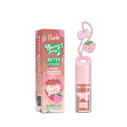 Rude Cosmetics Berry Juicy Butter Lip Gloss Keychain