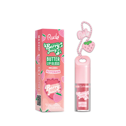 Rude Cosmetics Berry Juicy Butter Lip Gloss Keychain