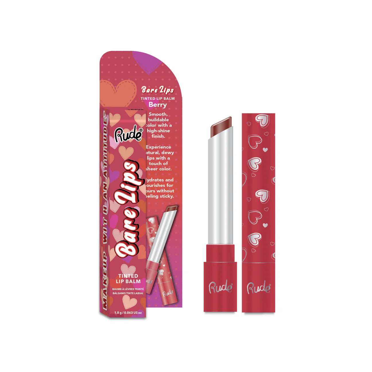 Rude Cosmetics Bare Lips Tinted Lip Balm