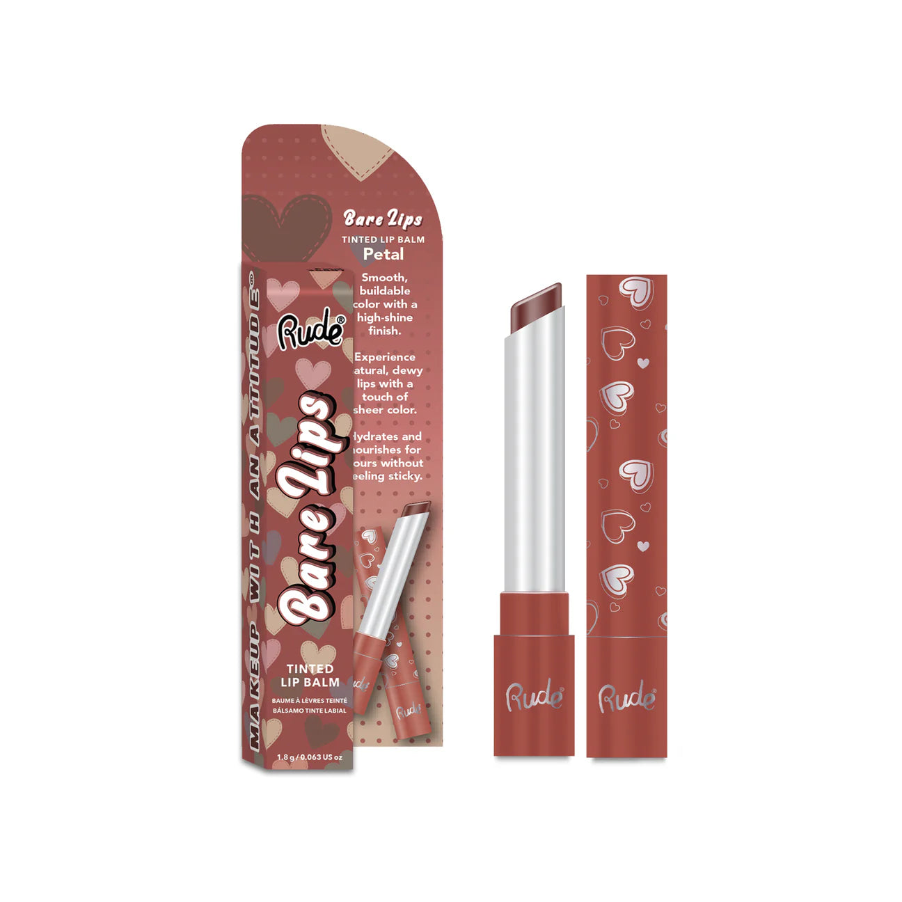 Rude Cosmetics Bare Lips Tinted Lip Balm