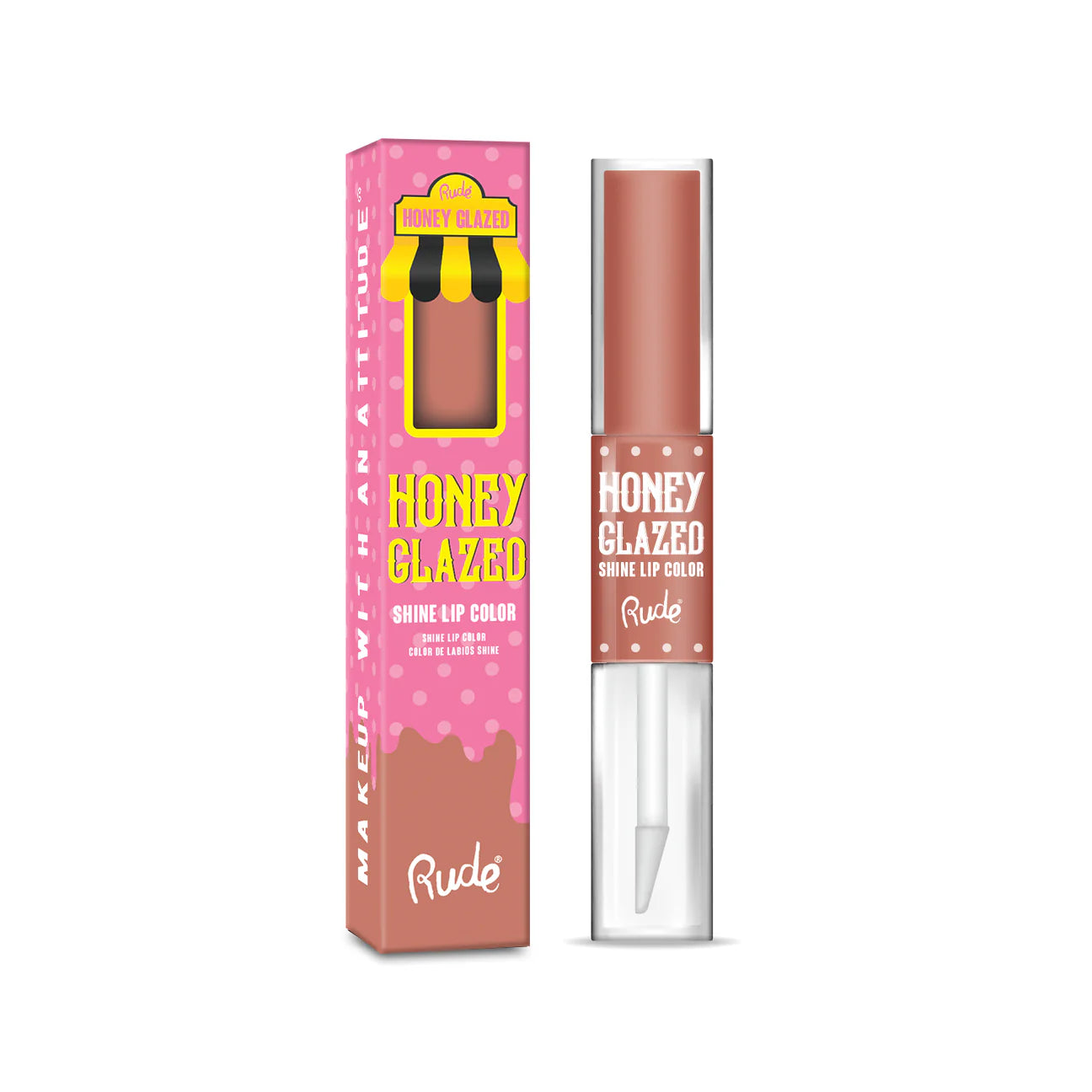 Rude Cosmetics Honey Glazed Shine Lip Color
