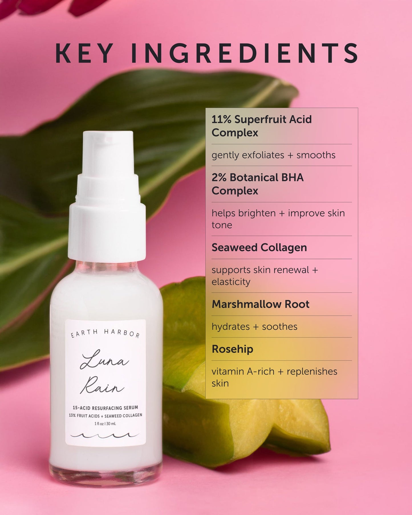 Earth Harbor Luna Rain 15-Acid Resurfacing Serum