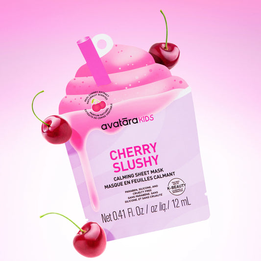 Avatara Kids Cherry Slushy calming sheet mask