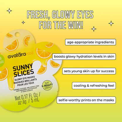 Avatara Kids Sunny Slices Glowy eye masks