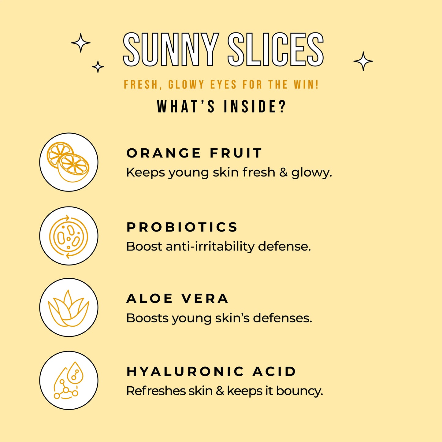 Avatara Kids Sunny Slices Glowy eye masks