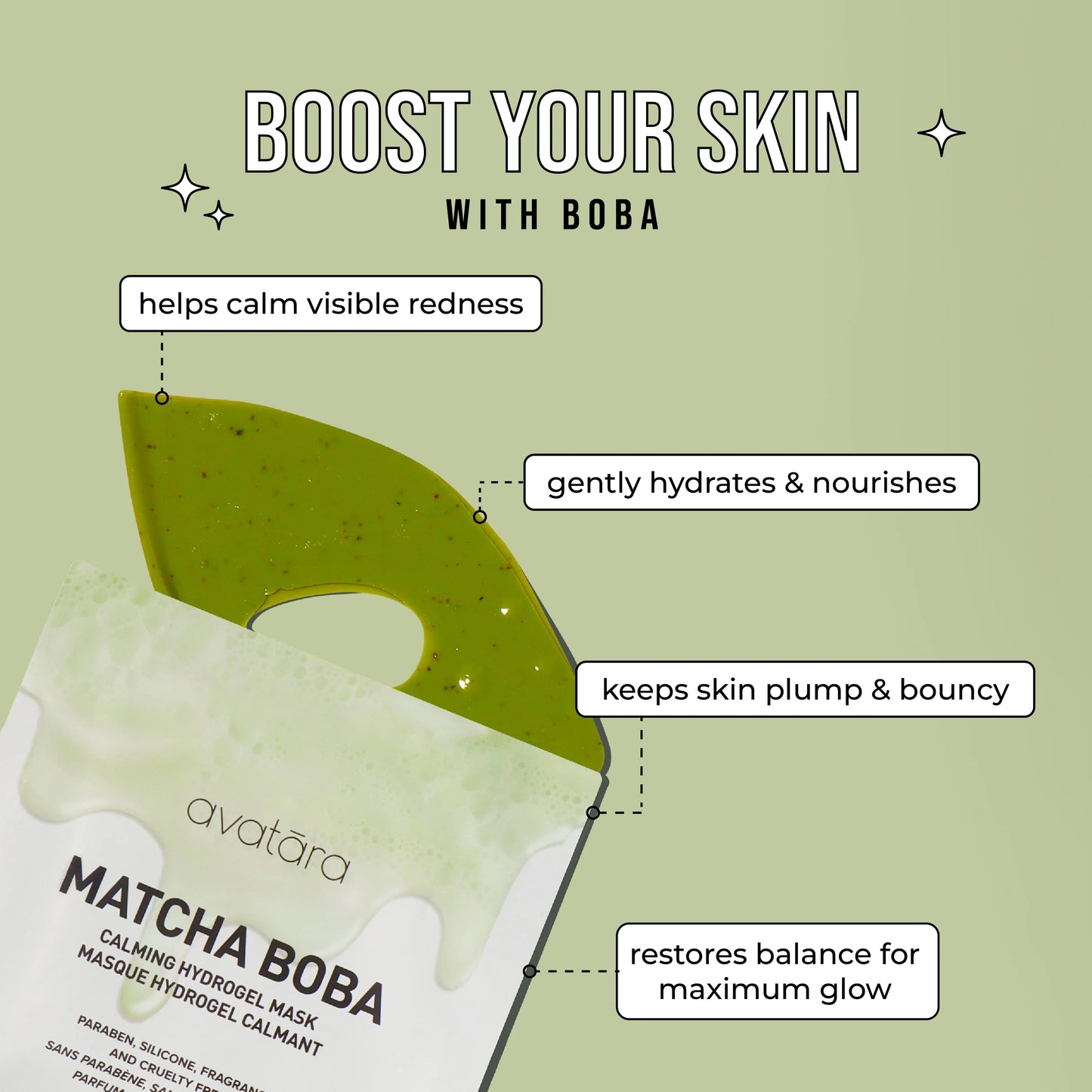 Avatara Matcha Boba Mask