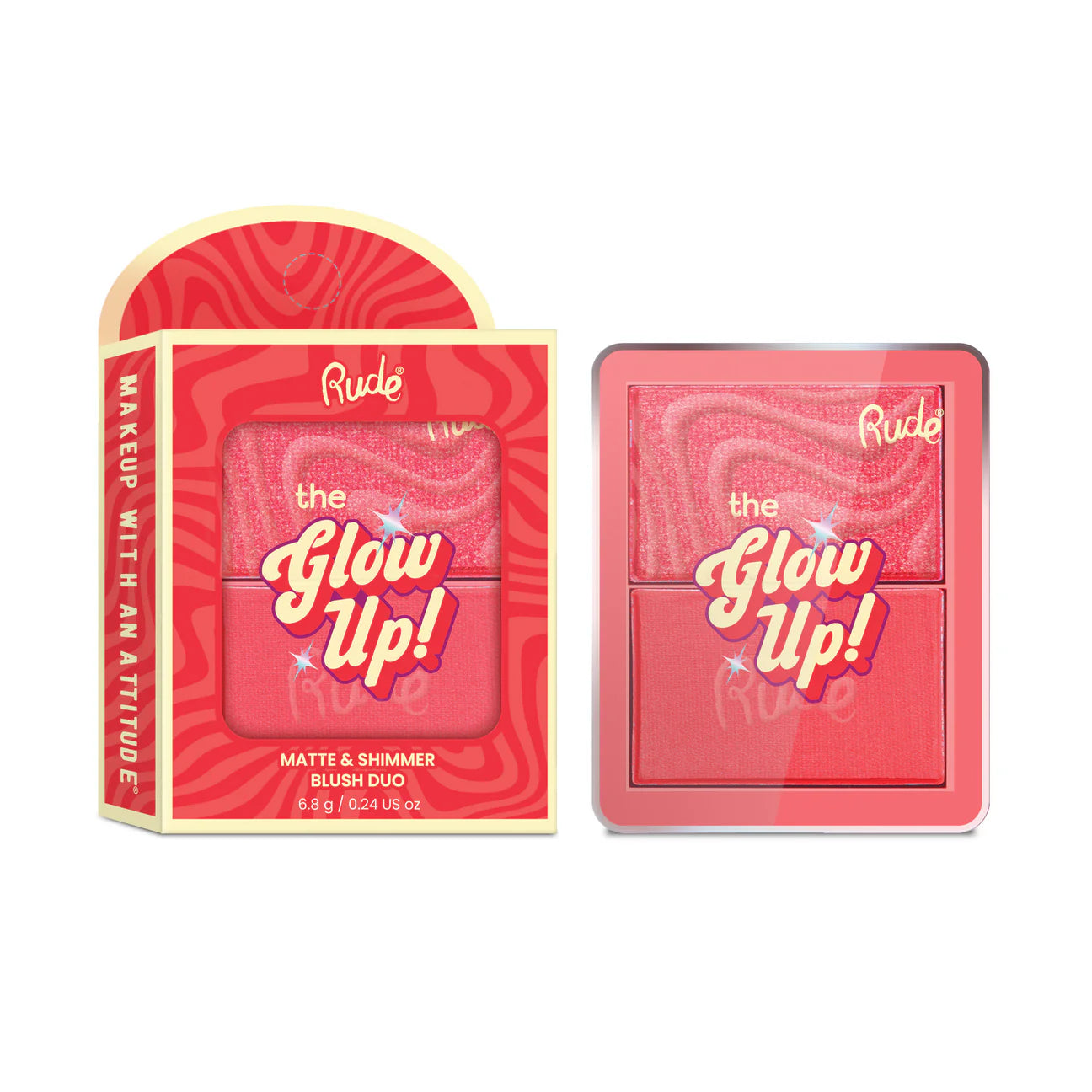 Rude Cosmetics The Glow Up Matte & Shimmer Blush Duo